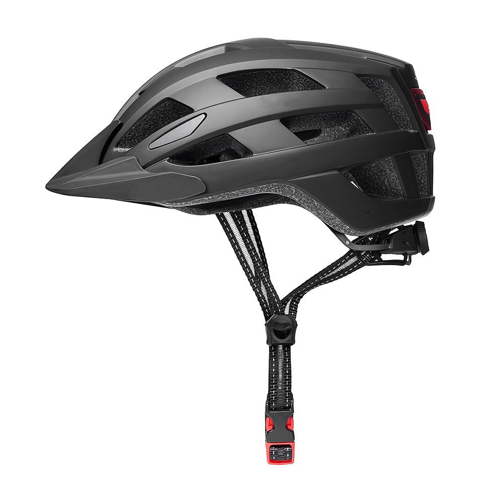Bike Helmet with USB Rechargeable Tail Light Detachable Visor and Removable Pads