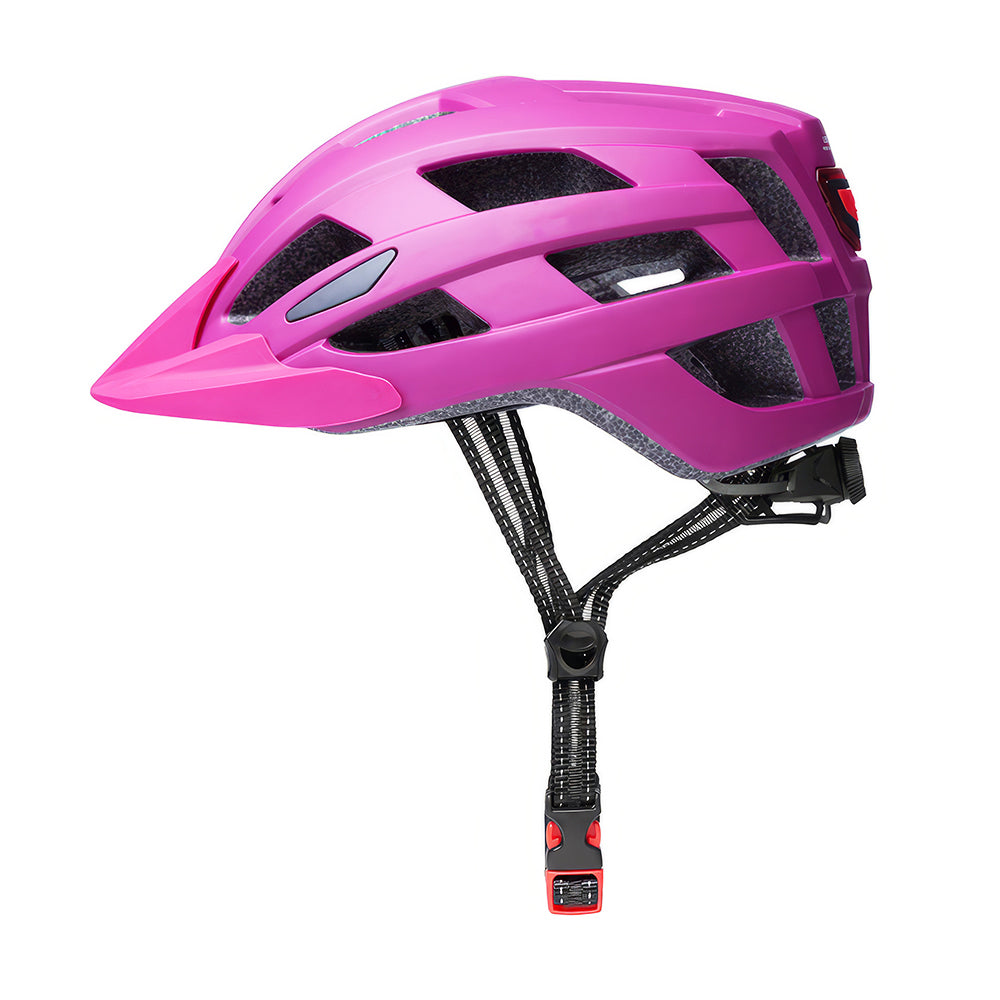 Bike Helmet with USB Rechargeable Tail Light Detachable Visor and Removable Pads
