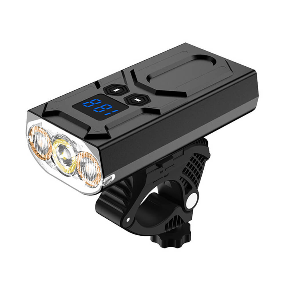 1200 Lumen USB-C Bike Light - Spot/Flood Beam Combo for Night Cycling, Rechargeable Bicycle Headlight