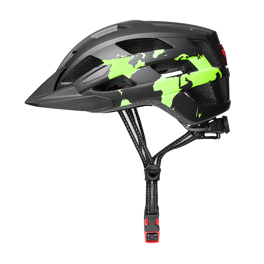 Bike Helmet with USB Rechargeable Tail Light Detachable Visor and Removable Pads