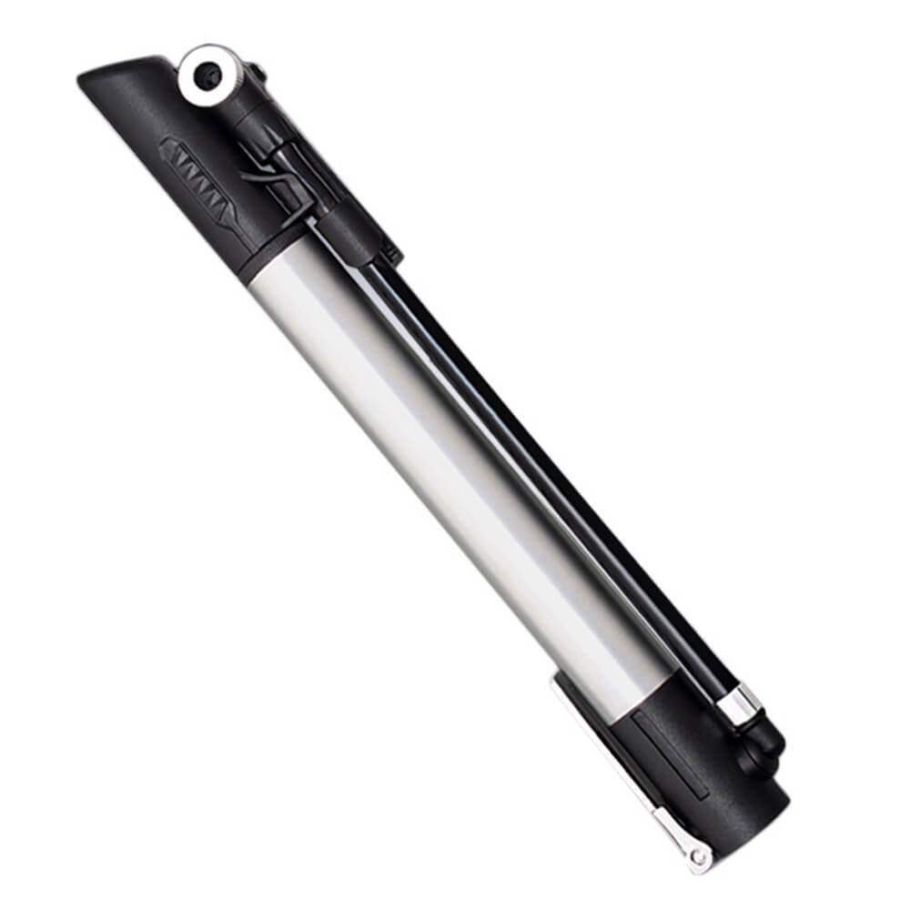 Portable Mini Bike Pump with Hydraulic Pressure Gauge Fits Presta and Schrader Valves