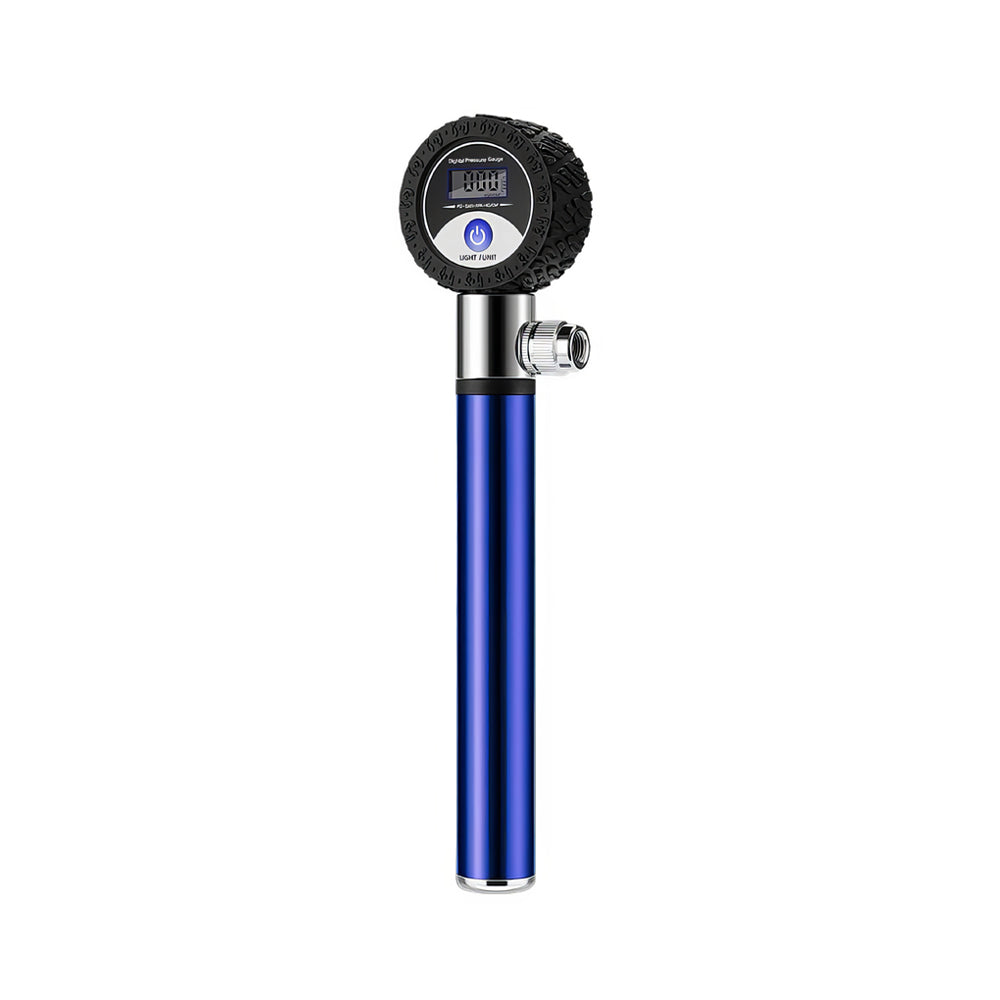 Portable Mini Bike Pump with 120 PSI Pressure Gauge Fits Presta and Schrader Valves
