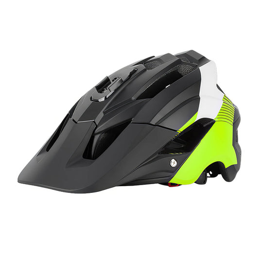 Mountain Bike Helmet with LED Tail Light Action Camera Mount and Detachable Chin Rest