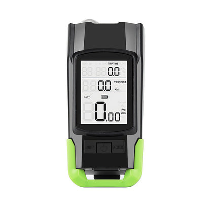 3-in-1 Wireless Bike Computer with 800LM Headlight & 120dB Horn - Speedometer