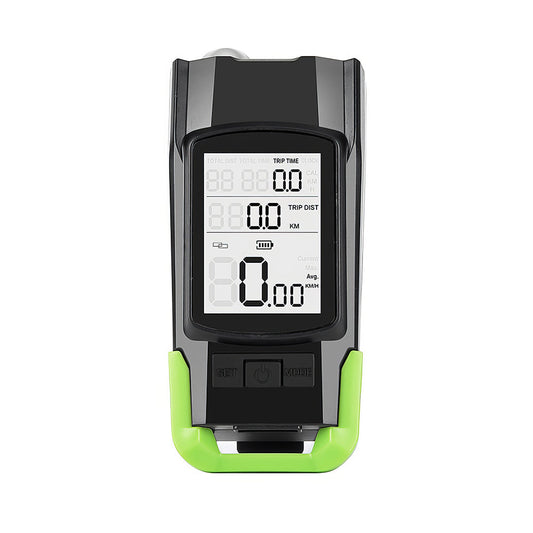 3-in-1 Wireless Bike Computer with 800LM Headlight & 120dB Horn - Speedometer
