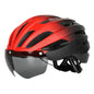 Adult Bike Helmet with Magnetic Goggles Adjustable Fit and USB Rechargeable Tail Light