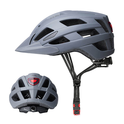 Bike Helmet with Tail Light Replacement Pads & Detachable Visor