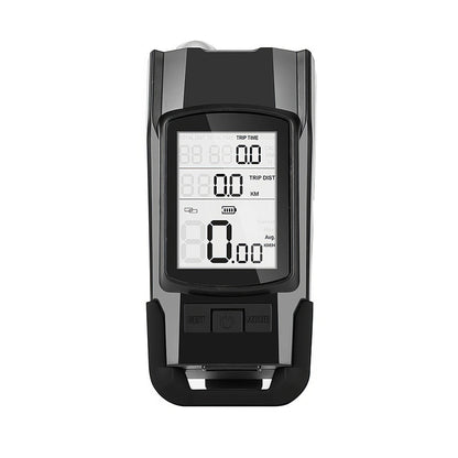 3-in-1 Wireless Bike Computer with 800LM Headlight & 120dB Horn - Speedometer