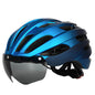 Adult Bike Helmet with Magnetic Goggles Adjustable Fit and USB Rechargeable Tail Light