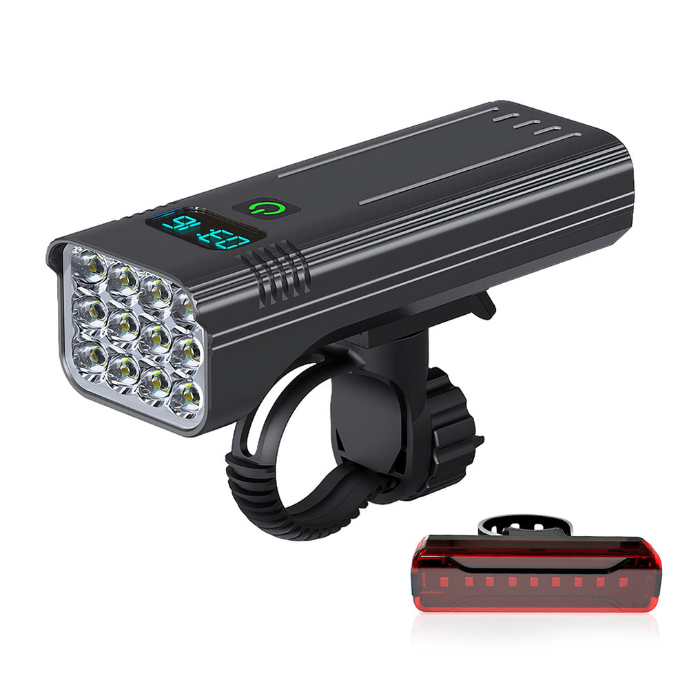 Ultra-Bright 12 LED Bike Lights for Night Riding Set 10000mAh