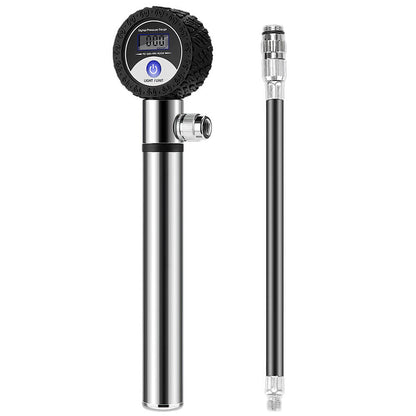 Mini Bike Pump with Gauge 120 PSI Fits Presta & Schrader Va-Lve